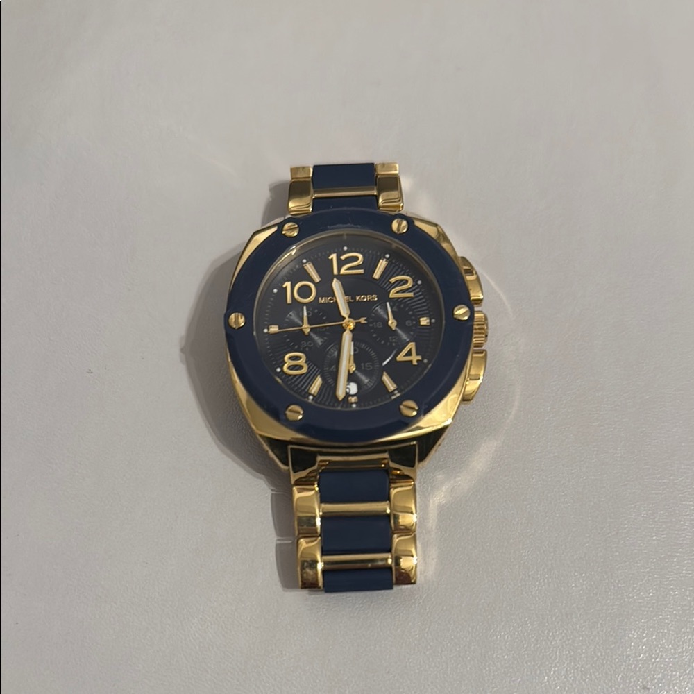 Michael Kors Gold and Blue Women's Watch